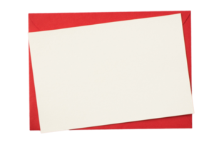 beige y rojo papel aislado en un transparente antecedentes png