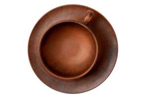 Brown tableware isolated on a transparent background png