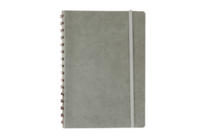 Gray notebook isolated on a transparent background png