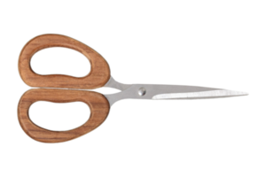 Brown scissors isolated on a transparent background png