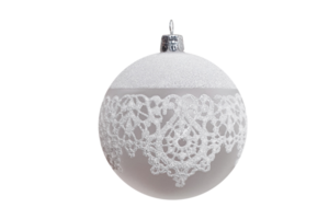 White christmas ball isolated on a transparent background png