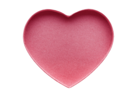 Rosa dekorativ Schüssel Herz isoliert auf ein transparent Hintergrund png