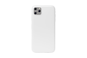 White phone case isolated on a transparent background png