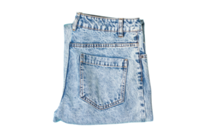 Blue jeans isolated on a transparent background png