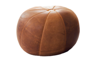 Brown ottoman isolated on a transparent background png