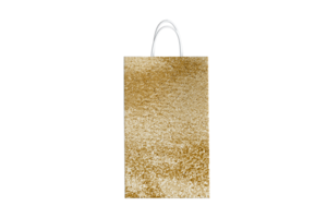 Gold bag isolated on a transparent background png