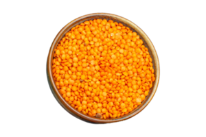 Red lentils isolated on a transparent background png