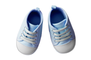 Blue baby shoes isolated on a transparent background png