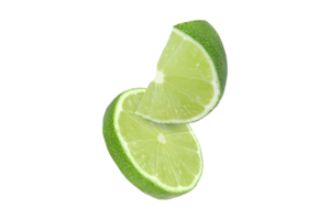 Slices of lemon isolated on a transparent background png