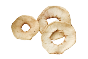 beige torkades äpple skivor isolerat på en transparent bakgrund png