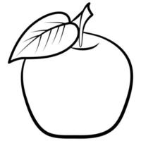 gratis manzana contorno vector