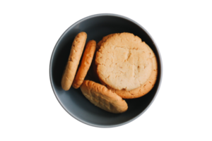 Biscuits in a bowl isolated on a transparent background png