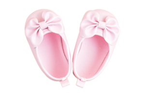 Pink baby shoes isolated on a transparent background png