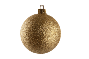 guld jul boll isolerat på en transparent bakgrund png