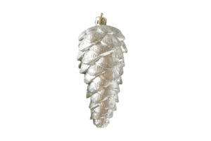 Silver pine cone isolated on a transparent background png