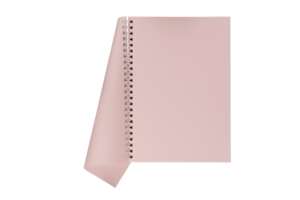 Pink notebook isolated on a transparent background png