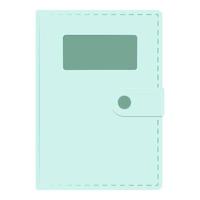 Blue notebook with a clasp vector