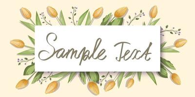 trendy floral banner template, postcard. Suitable for web, applications, social networks. Vector. vector