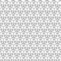 black white scrolled geometric seamless vector pattern