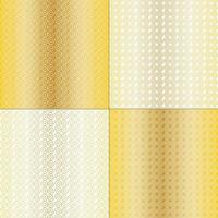 gold white seamless scroll vector patterns