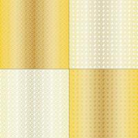 gold white seamless scroll vector patterns