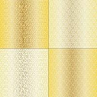 gold white seamless scroll geometric vector patterns