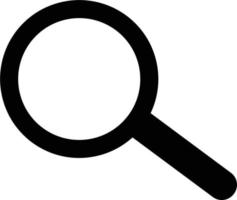 Magnifying glass or search icon, flat vector graphic on isolated background.