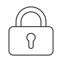 padlock icon isolated on white background vector