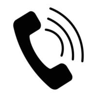 icono de teléfono en estilo moderno y plano aislado en fondo blanco. símbolo de teléfono ilustración vectorial vector