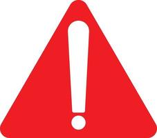 red exclamation mark, red warning sign, exclamation mark sign vector