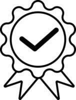 Approval check vector icon, flat style design