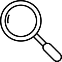 magnifying glass line icon, outline vector sign, linear pictogram isolated on white. logo illustration