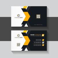 Creative modern professional business card vector design With black and Orange color modern vector template for business