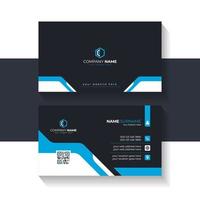 Creative and modern Blue and dark color modern business card template vector