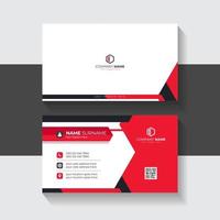 Abstract Creative and Modern Business Card Template Design with Red and White Layout for business presentation vector