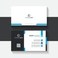 professional and clean blue and White Business Card Template, Clean professional business card template for business vector