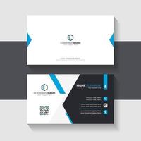 Creative and professional business card design with Blue and dark colors modern and Elegant business card template vector