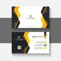 creative modern business card template with black and yellow details vector template for business