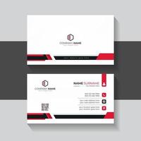 Clean and simple modern business card template with Black and Red Color Layout  for business presentation vector