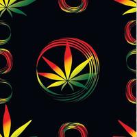 cannabis seamless pattern gradient vector