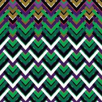 zigzag geometric rhombus seamless green and white african pattern with yellow shamrock vector