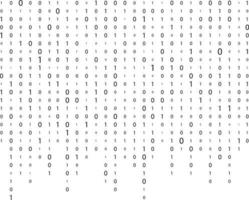 Binary code. Matrix. Stream of binary code. Numbers on the screen. One zero. vector