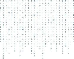 Stream of binary code. Binary code. Computer matrix. Numbers on the screen. One zero. vector