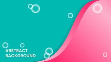 illustration of a background with bubbles. abstract, modern, simple, copy space and elegant concept. pink and dark green. used for backdrop, banner, flyer or brochure vector