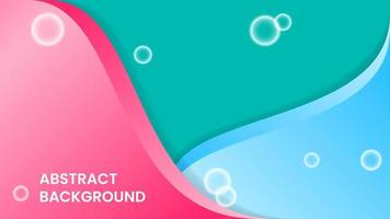 pink, blue and dark green abstract background with bubbles. simple, modern and elegant concept. used for backdrop, banner, flyer or brochure vector