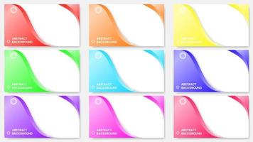 sets of background with circles. banner design template with gradient color and bubbles. simple, modern and elegant concept. used for backdrop, banner, flyer or brochure vector