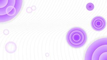 white background design with purple wavy line, bubble and circle elements. minimal, simple and clean concept. used for background, backdrop, banner, wallpaper, copy space or landing page vector