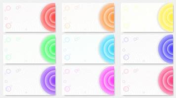 sets of wavy line, bubble and circle elements on white background. colorful, minimal, simple and clean concept. used for background, backdrop, banner, wallpaper, copy space or landing page vector