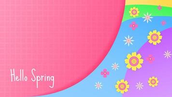 background with flowers. colorful, simple and modern design. used for wallpaper, greeting card or copy space vector