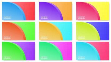 sets of colorful background with dots pattern. minimal, simple, modern and elegant concept. used for banner, wallpaper, copy space and landing page vector